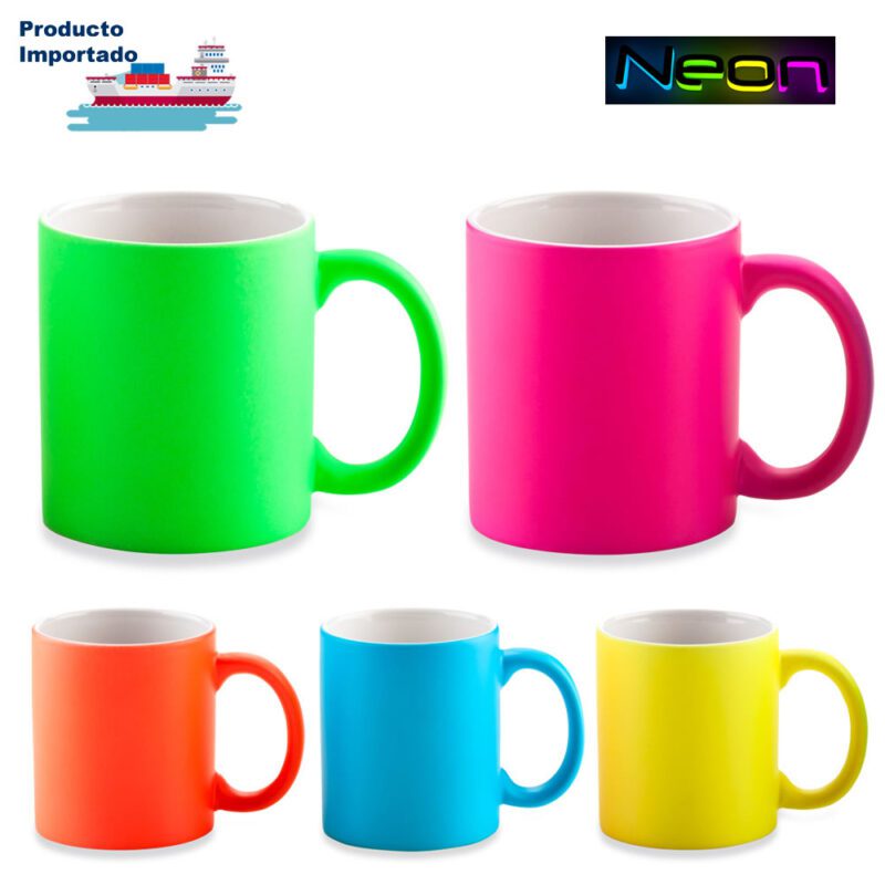 Mug Ceramica Neón 11 oz
