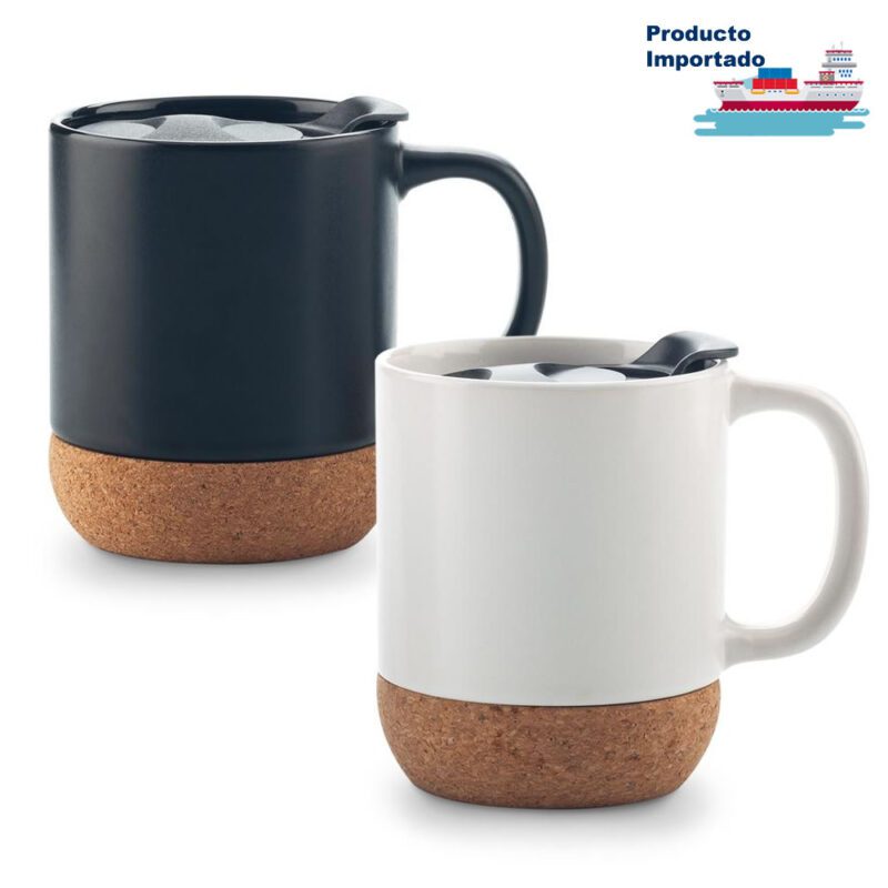 Mug Ceramica Con Corcho 11oz