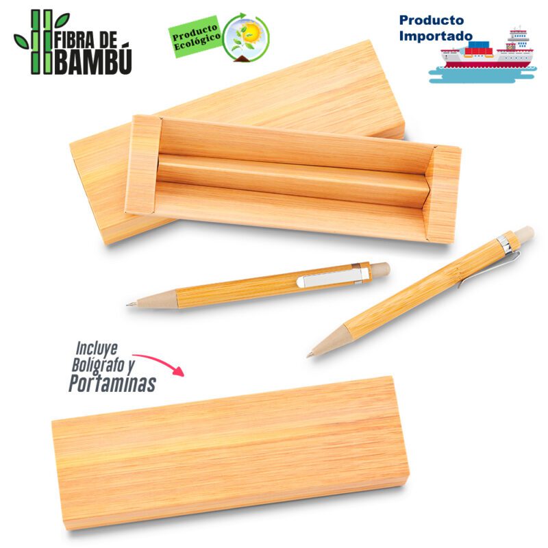 Set Bolígrafo y Portaminas Bamboo