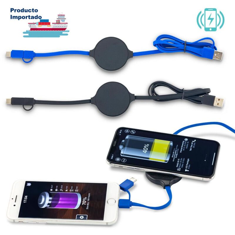 Cargador Inalámbrico con Cable Multicargador