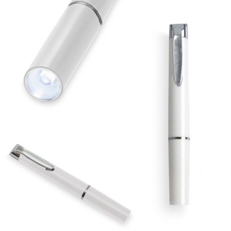 Linterna Doctor tipo bolígrafo, con 1 LED brillante, encendido push en el clip y pilas incluidas