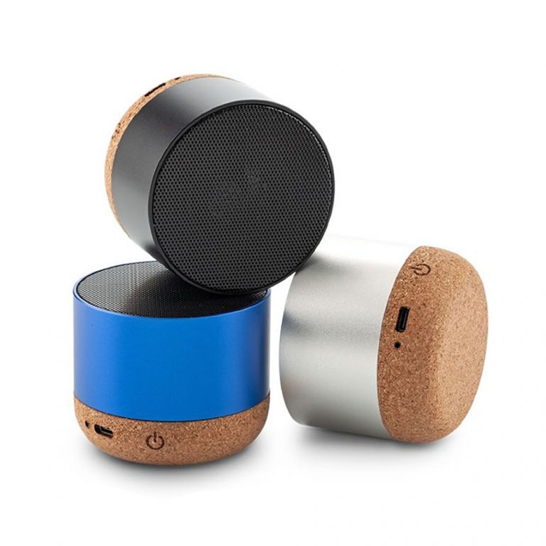 Speaker Bluetooth Zip Cork metálico con corcho