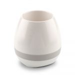Speaker Bluetooth Plant con planta en escritorio moderno