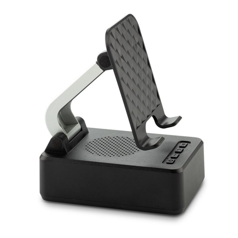 Detalle del diseño compacto y elegante del Speaker Bluetooth Syke.