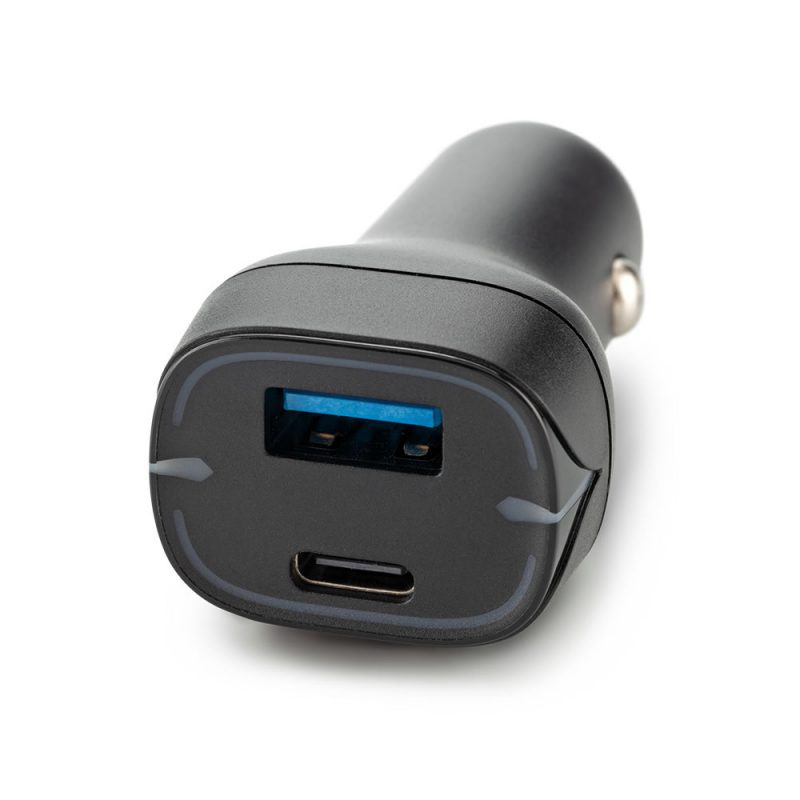 Cargador para Carro Dino con puertos USB y Tipo C.