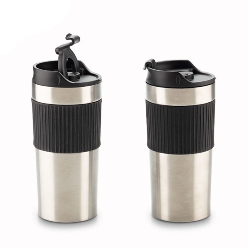 Mug Metálico con Prensa Francesa 450 Ml