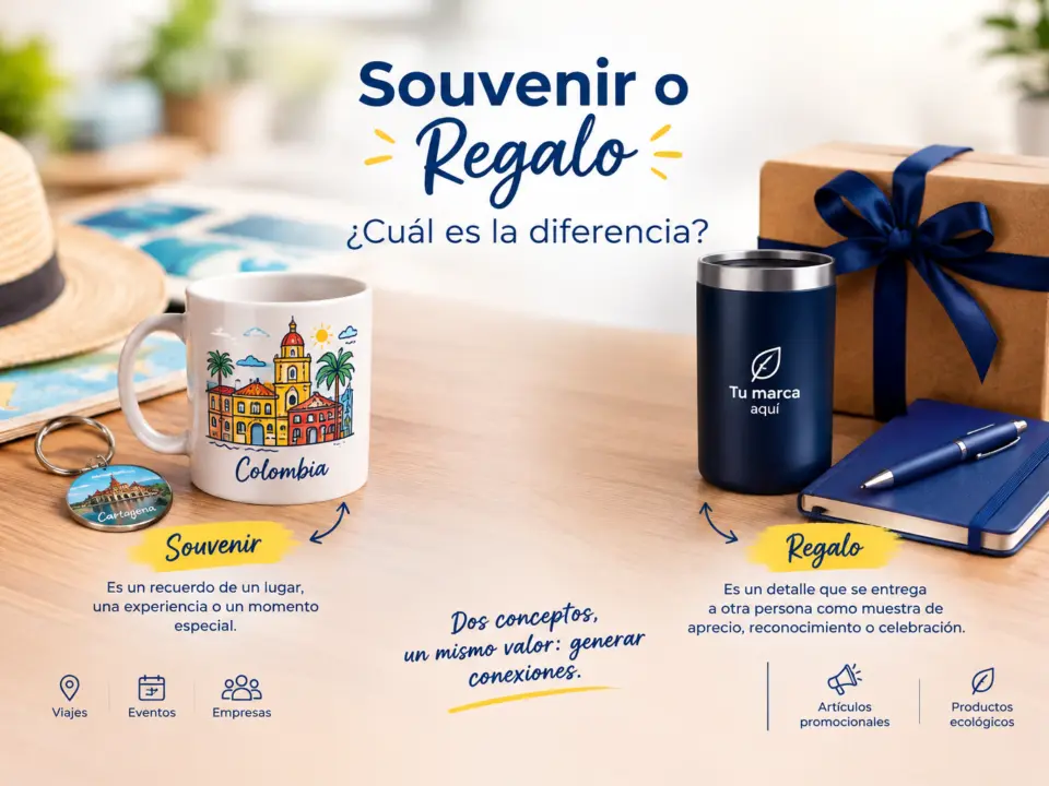 Diferencia entre souvenir y regalo para empresas y eventos