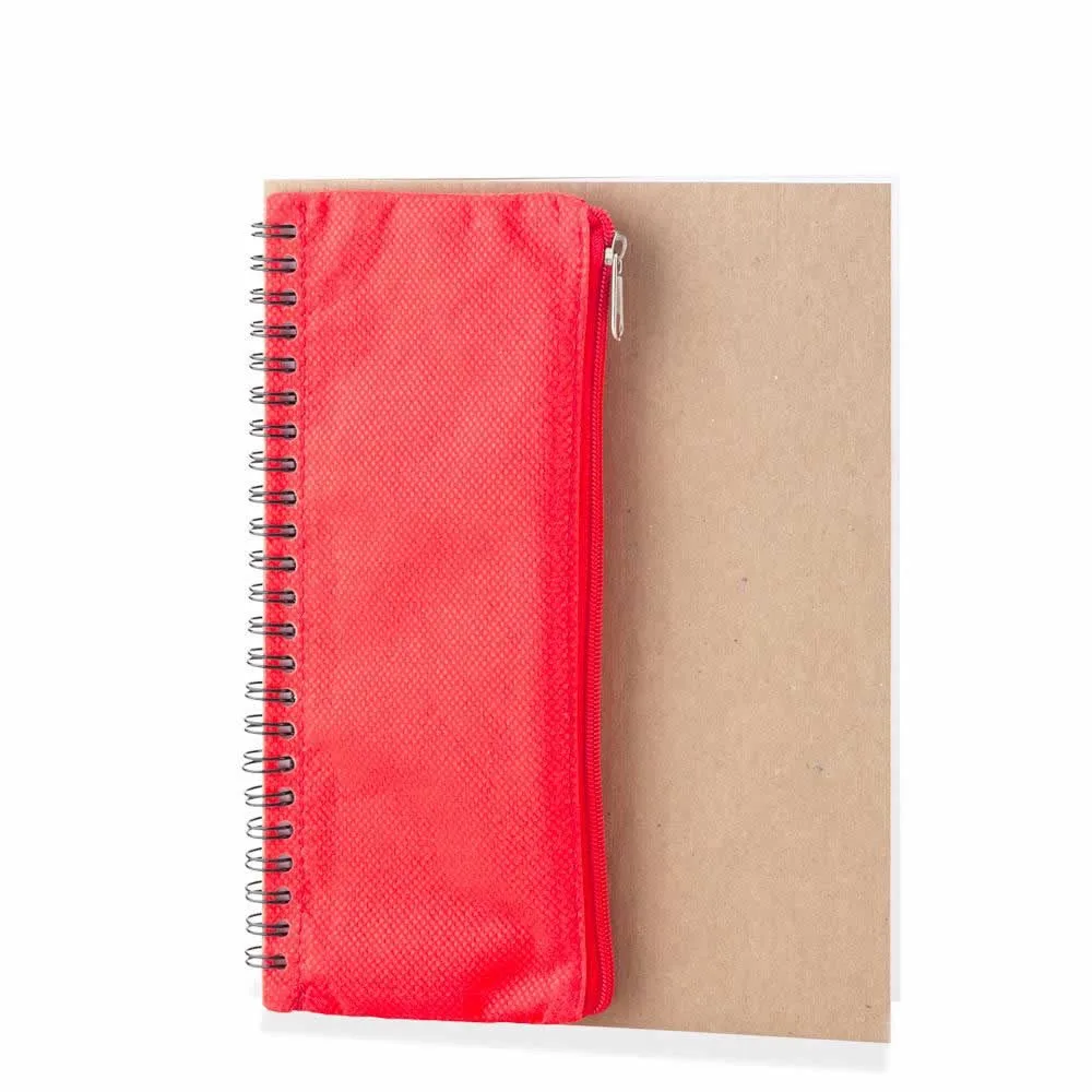 ao 452 ROJ Libreta con Portalápices