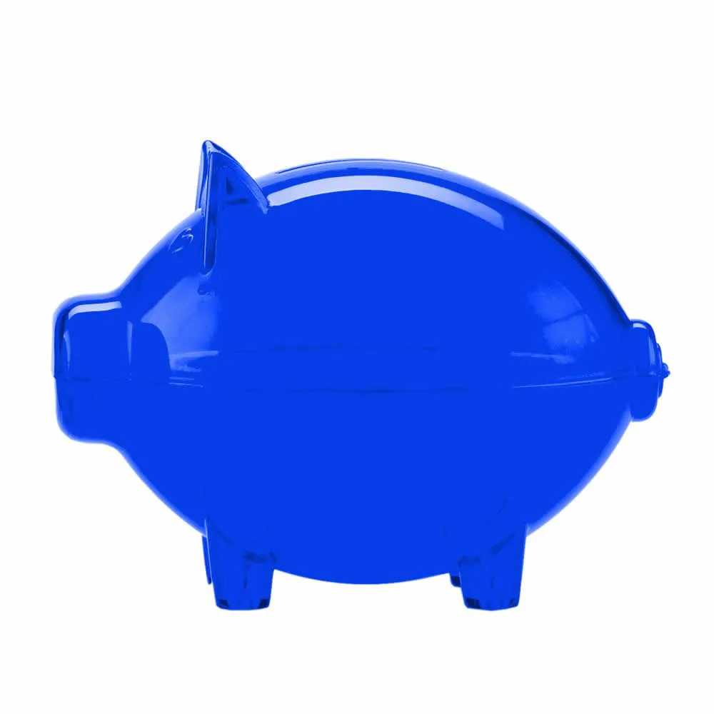 div 464 AZUL Alcancía Mini Cerdito Cristal
