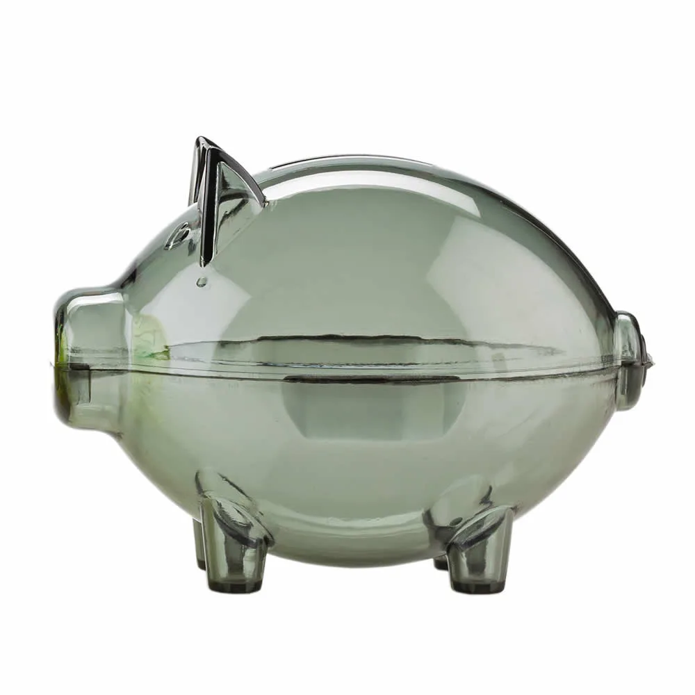 div 464 NEGR Alcancía Mini Cerdito Cristal