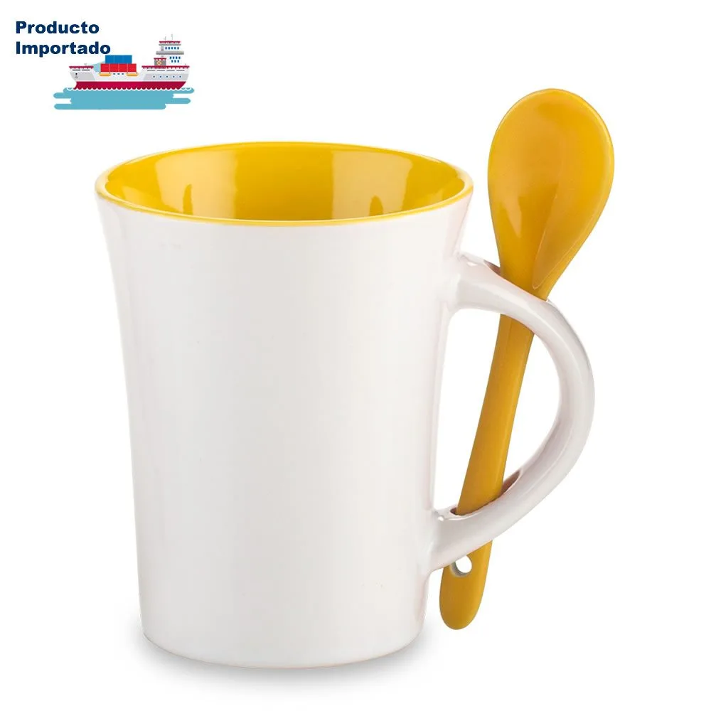 mg-106 AM Mug Cerámica con Cuchara Trump 10oz
