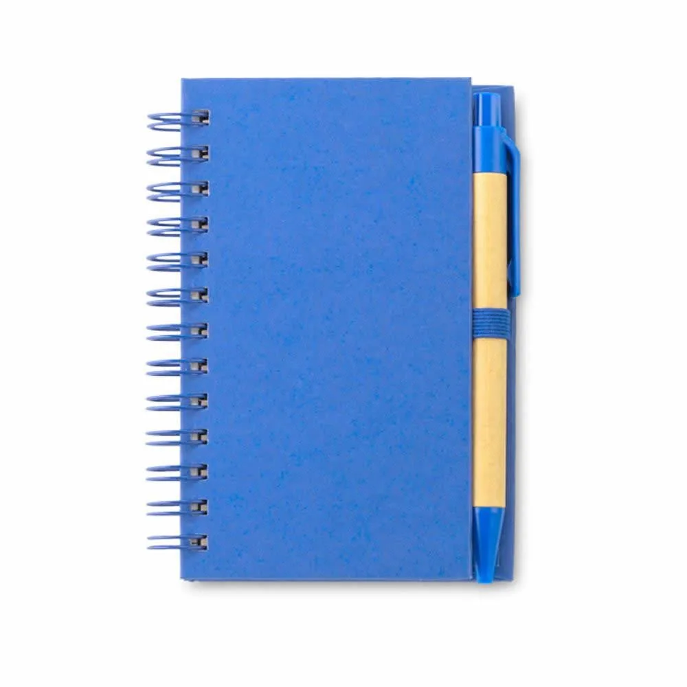 ao 502 AZU Mini Libreta Tavish con Bolígrafo