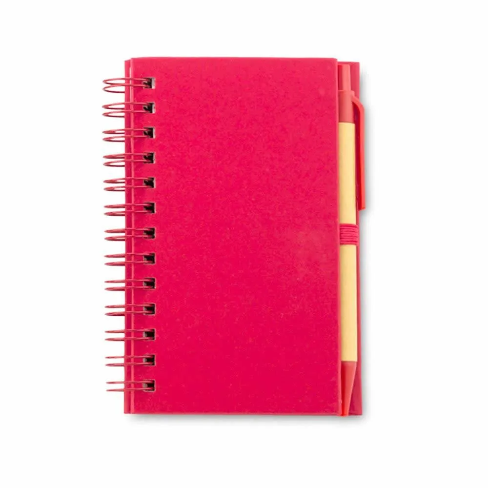 ao 502 ROJ Mini Libreta Tavish con Bolígrafo