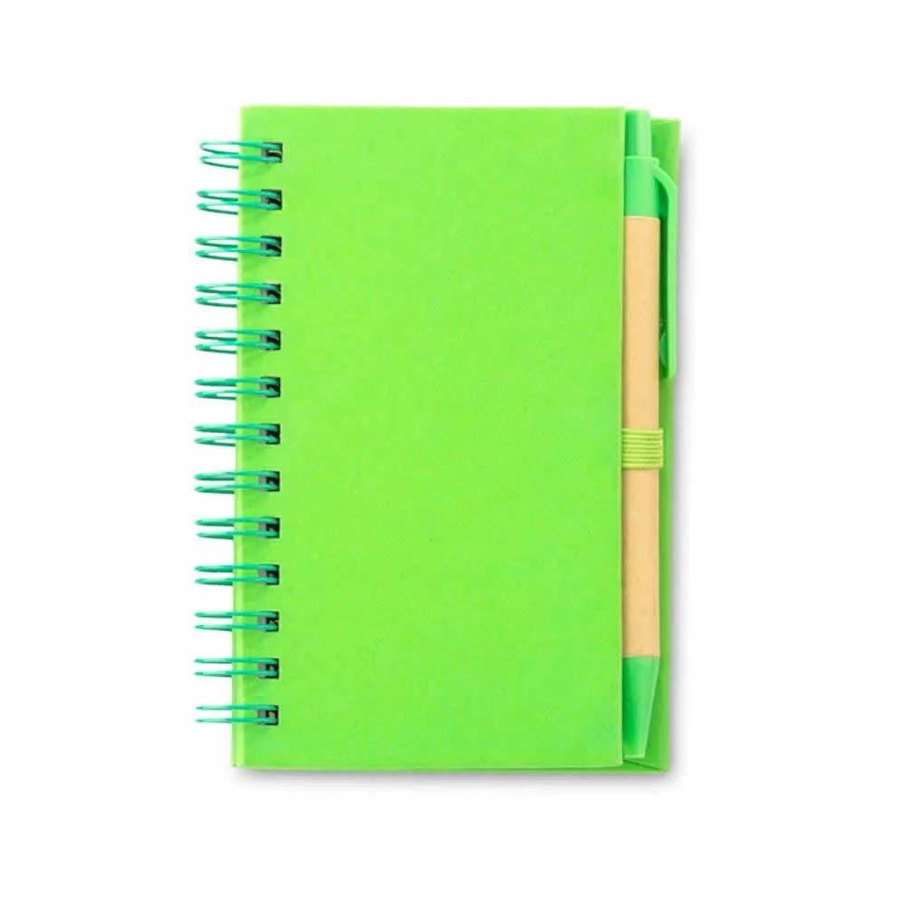 ao 502 VERD Mini Libreta Tavish con Bolígrafo