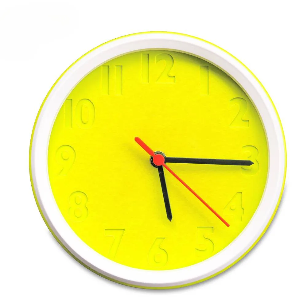 rel-199 Amarillo Reloj de Pared Colors