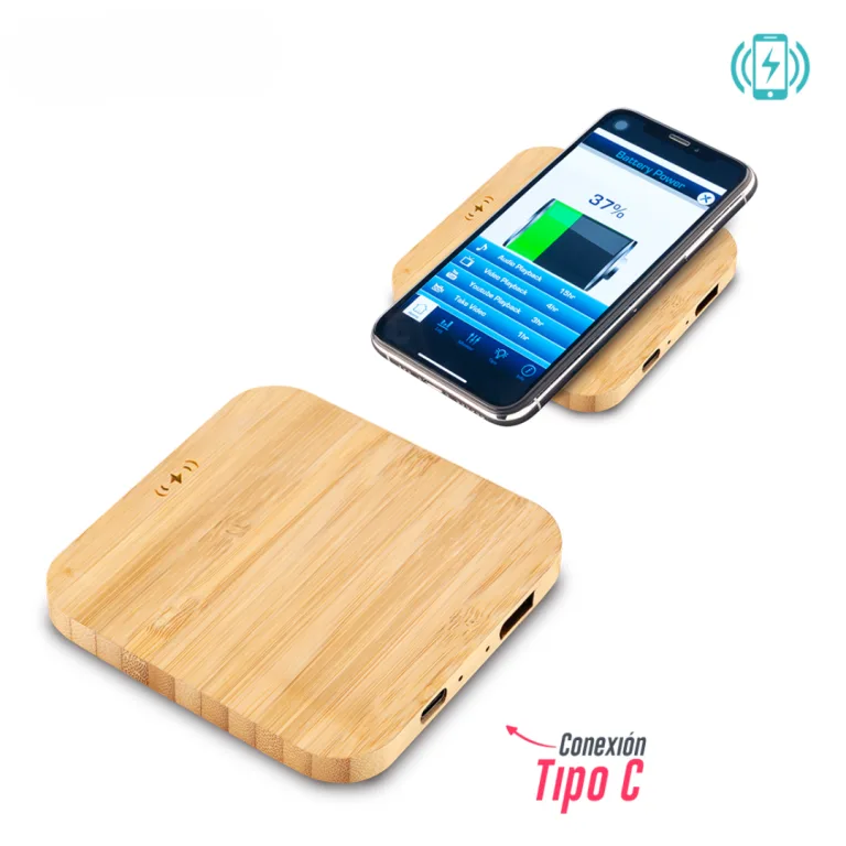Cargador Inalambrico Bamboo Square II