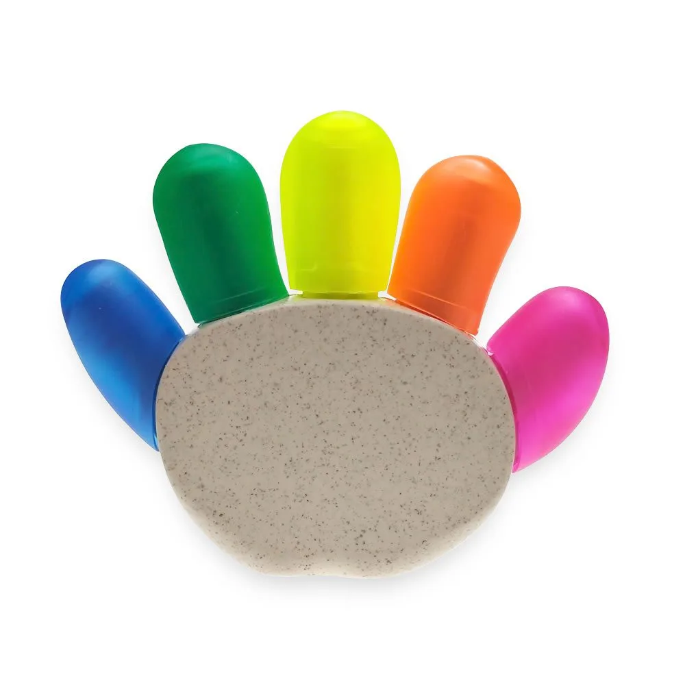 Resaltadores Fingers II ECO fabricados con fibra de trigo ecológica.
