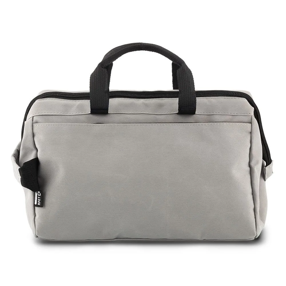div-1035 GRIS Organizador de Viaje Tango RPET con documentos y accesorios.