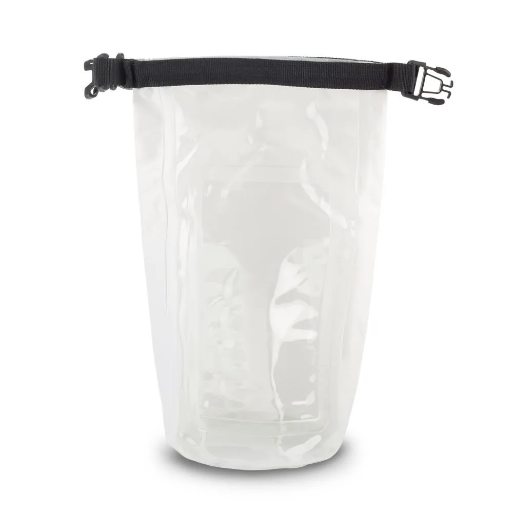 div-1066 BLANCO Estuche Dry Bag 2.5 L en PVC con ventana plástica.