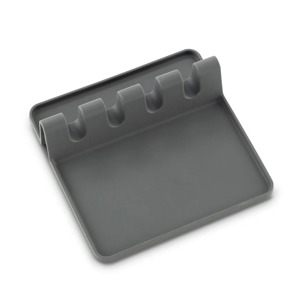 Soporte en Silicona para Cucharas de Cocina, resistente al calor y antideslizante, ideal para mantener las superficies limpias.