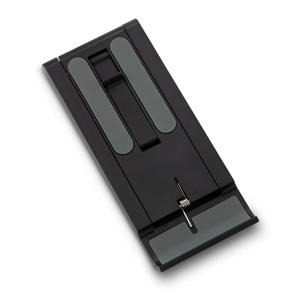 tec-497 NEGRO Soporte para Móviles Miller presentado en su empaque de caja individual, ideal para regalar