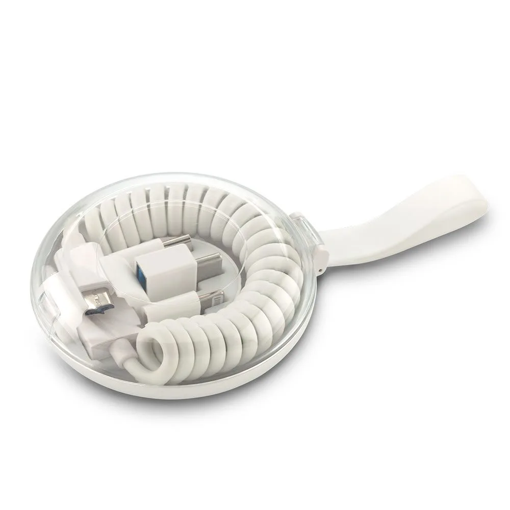 Estuche plástico con agarradera del Cable Multicargador Spring.