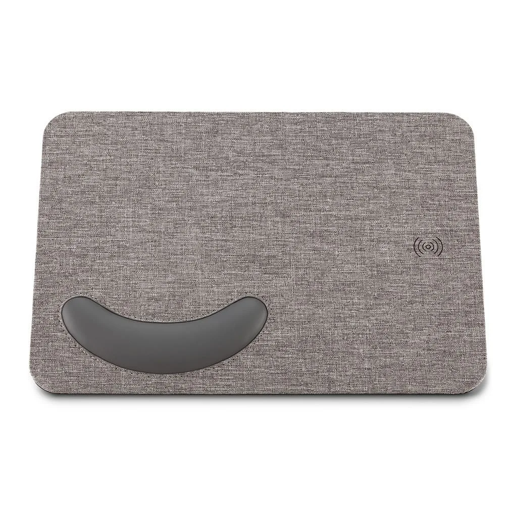 Cargador Inalámbrico Flexi Pad con mouse pad y apoya muñecas.