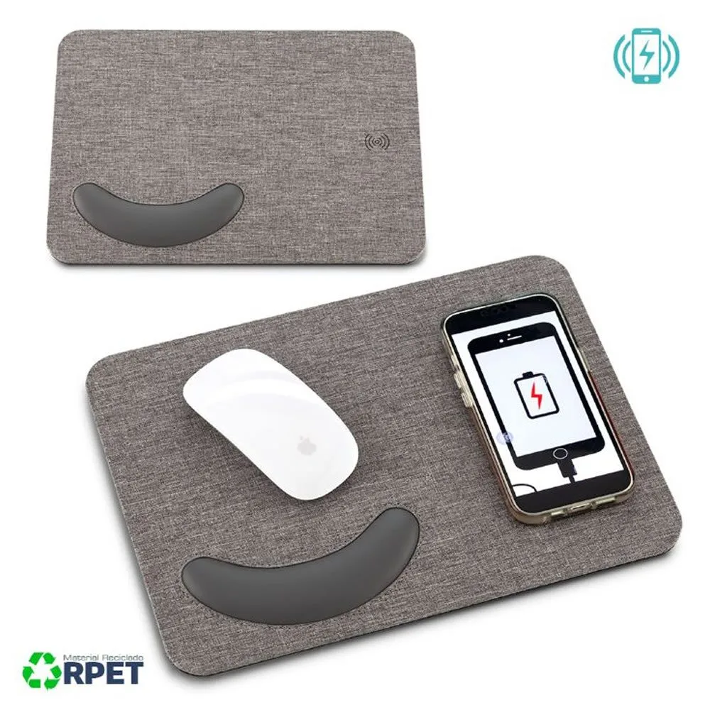 tec-568 general Cargador Inalámbrico Flexi Pad en uso en un escritorio moderno.