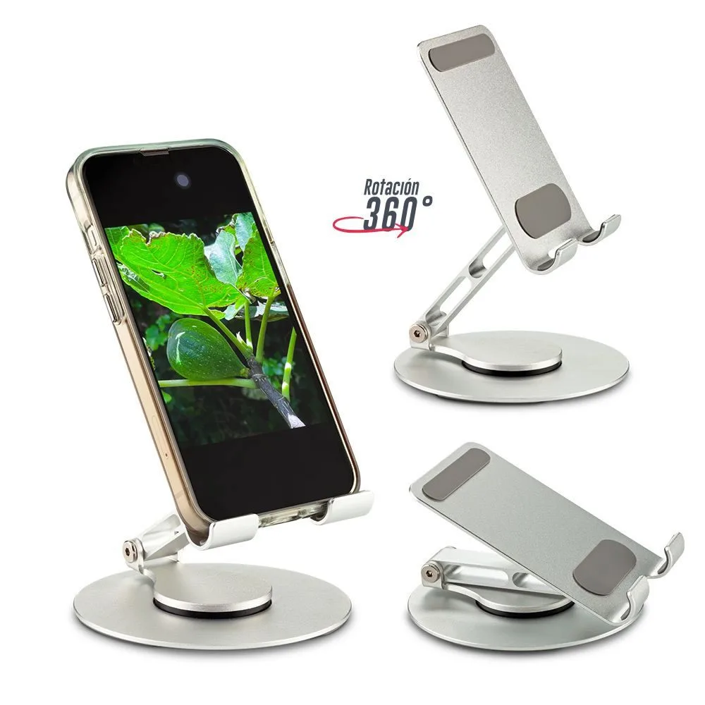 tec-570 general Soporte para Móviles Deluxe en uso en un escritorio moderno.