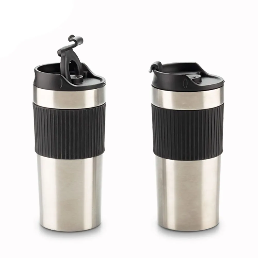 Mug Metálico con Prensa Francesa 450 Ml