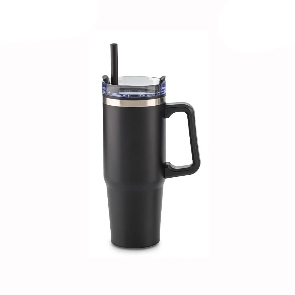mg-396 NEGRO Mug Metálico y Plástico Chester Urban Travel 900 Ml