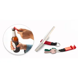 Llavero Destapador Viggo Eco en aluminio reciclado con soporte para celular