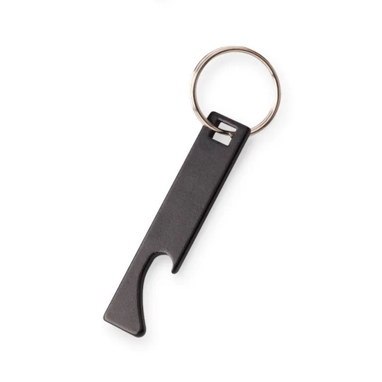 Llavero de aluminio Broq con destapador integrado para regalos promocionales