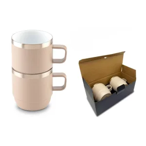 Set de Mugs Metálicos Stylor 200 Ml