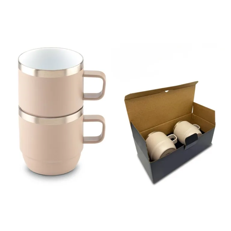 Set de Mugs Metálicos Stylor 200 Ml