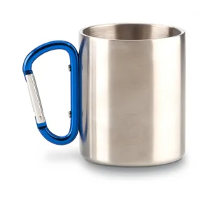 Mug Metálico Lumora 300 Ml MG-414 con carabinero de acero inoxidable