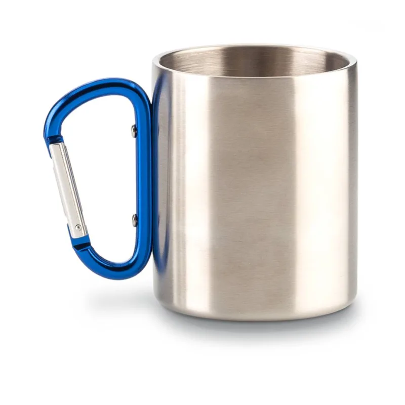 Mug Metálico Lumora 300 Ml MG-414 con carabinero de acero inoxidable