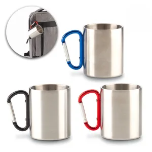 Mug resistente con manija carabinero para aventuras al aire libre