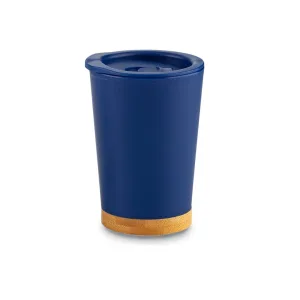 Taza ecológica de doble pared en plástico y bambú, diseño moderno