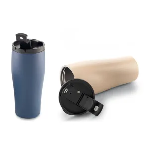 Mug Metálico Tasso 500 Ml MG-424 en acero inoxidable reciclado con tapa tipo rosca