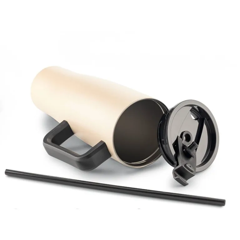 Mug Metálico Brumo 1200 Ml MG-425 acero reciclado doble pared vacuum con pitillo