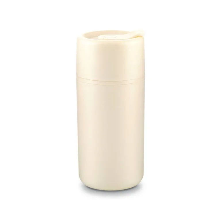 Mug plástico Quovo 500 Ml MG-428 doble pared color blanco
