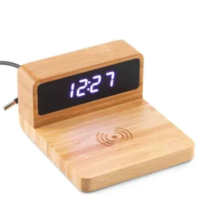 Cargador Inalámbrico Bamboo Clock