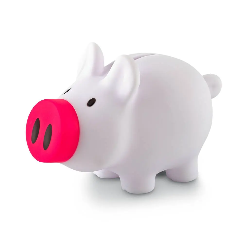 Alcancía Piggy Max DIV-1203 Rosado Alcancía Piggy Max DIV-1203 en PVC con hocico rosado para merchandising y campañas promocionales.