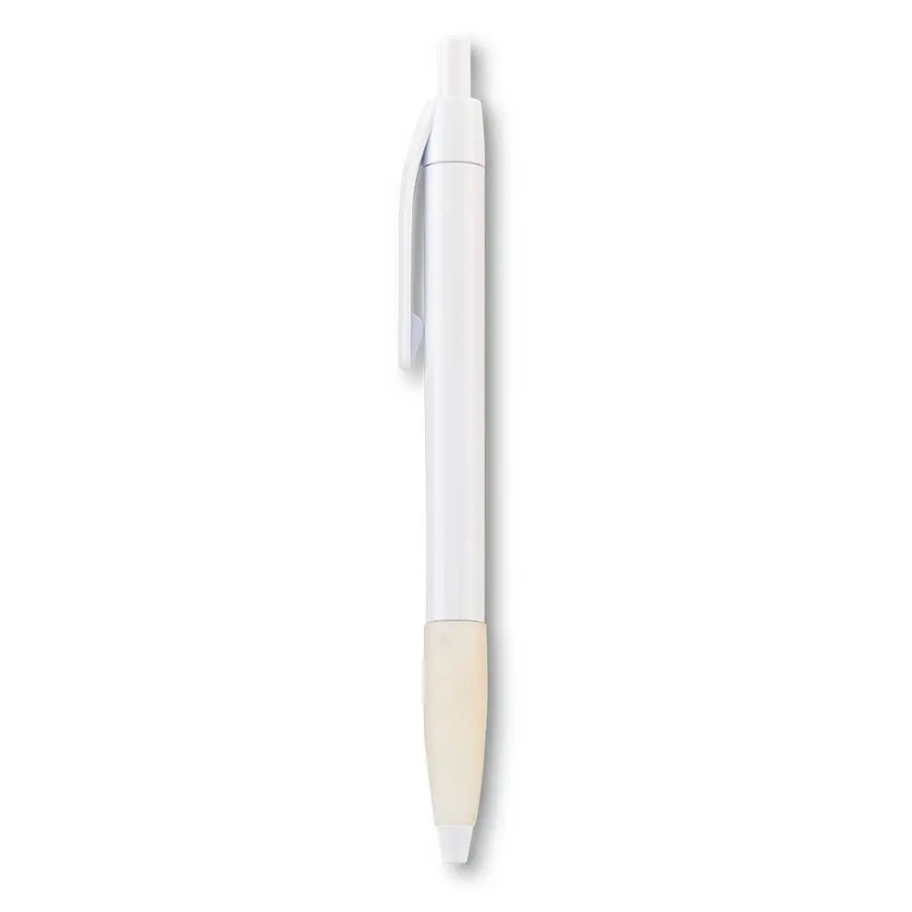 Bolígrafo Vinnie Grip Blanco Bolígrafo Vinnie Grip blanco con mecanismo push y cuerpo plástico