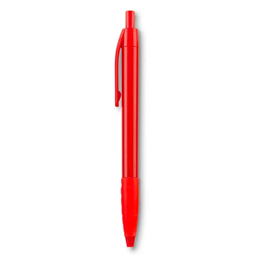 Bolígrafo Vinnie Grip Rojo Bolígrafo Vinnie Grip rojo con mecanismo push y grip de plástico