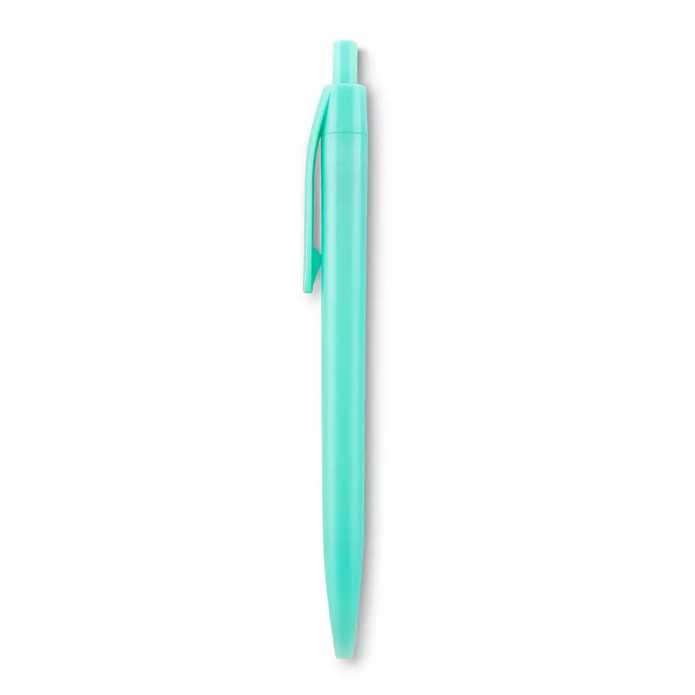 Bolígrafo Vinnie Pastel Verde Bolígrafo Vinnie Pastel verde con mecanismo push fabricado en plástico