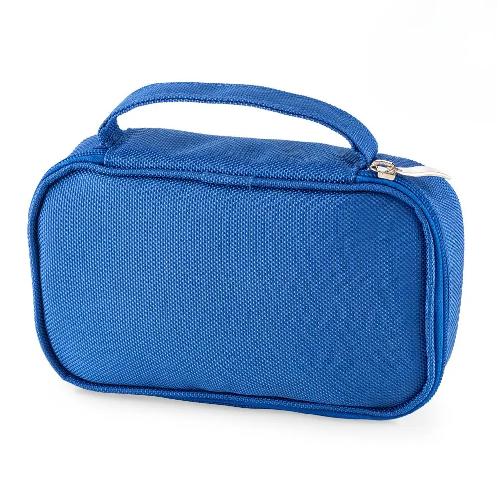 Organizador Multiusos Monet DIV-1181 azul en poliéster con asa superior y cierre para almacenar accesorios.