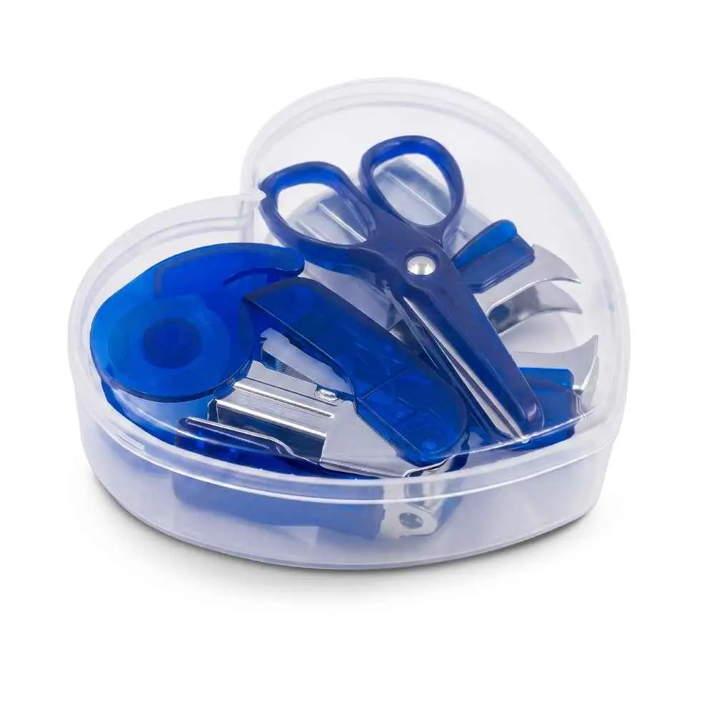 Mini Set de Escritorio Heart AO-751 Azul Mini Set de Escritorio Heart AO-751